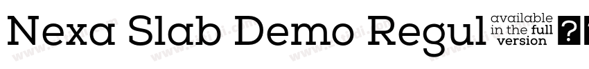 Nexa Slab Demo Regul字体转换